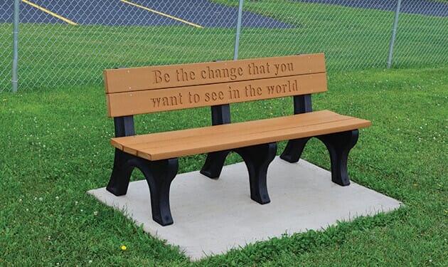 Personalized best sale garden bench