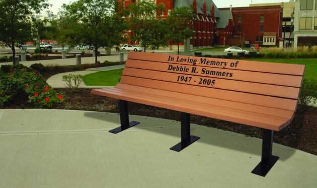 Outdoor discount memorial benches