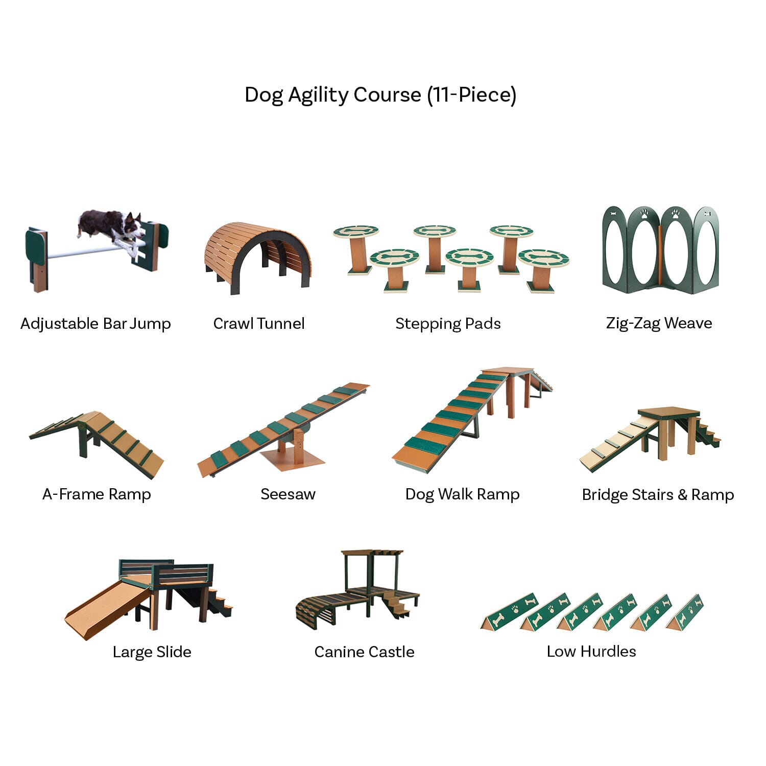 Dog Agility 11-Piece Course