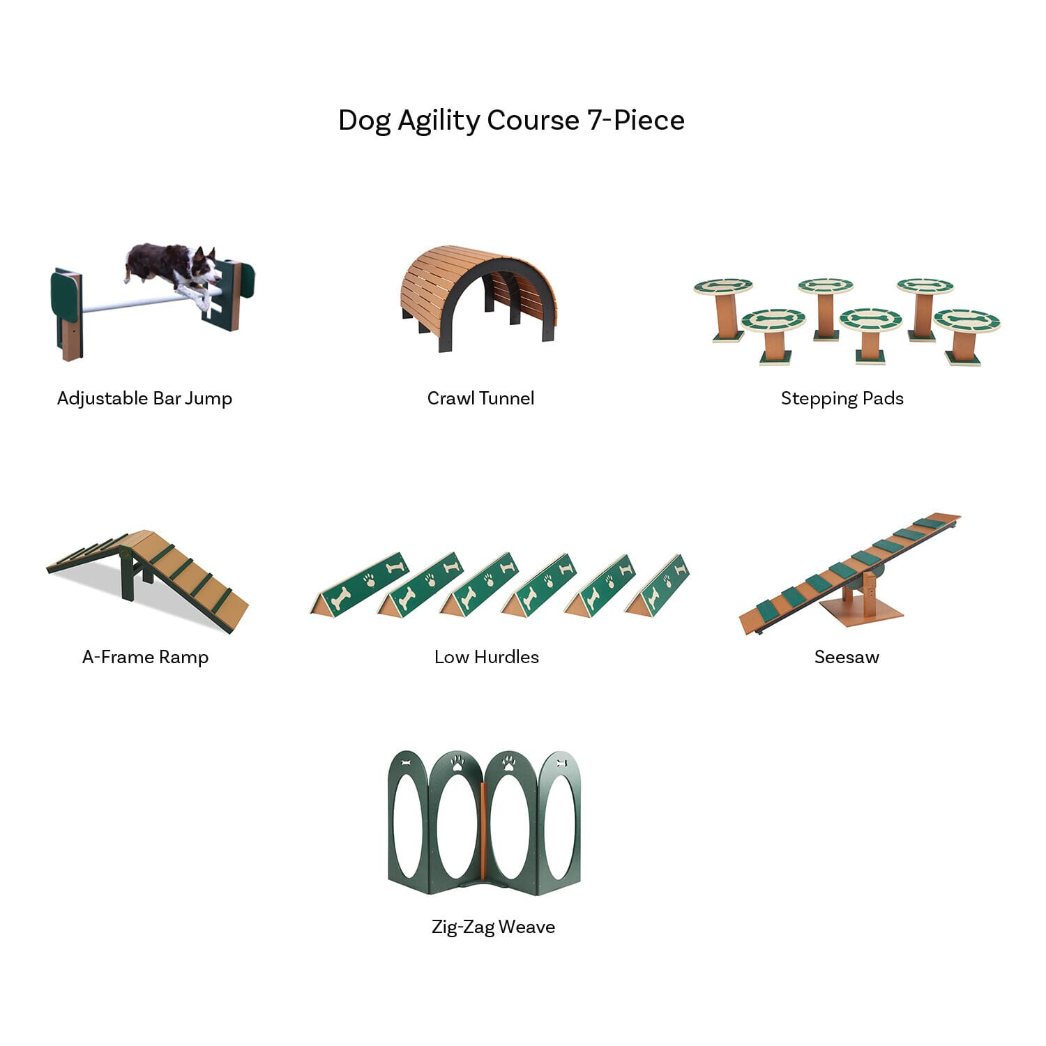 Dog Agility 7-Piece Course
