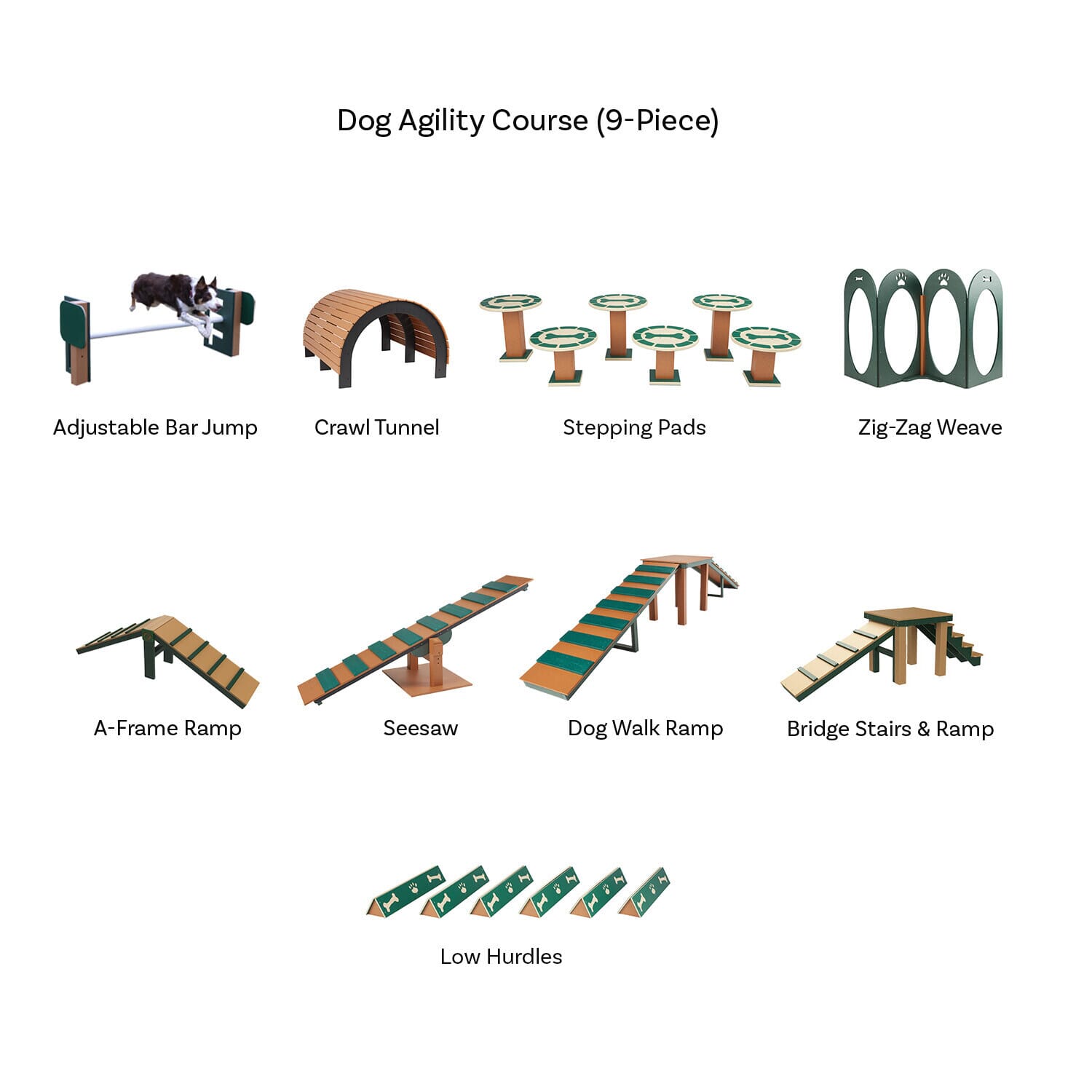 Dog Agility 9-Piece Course