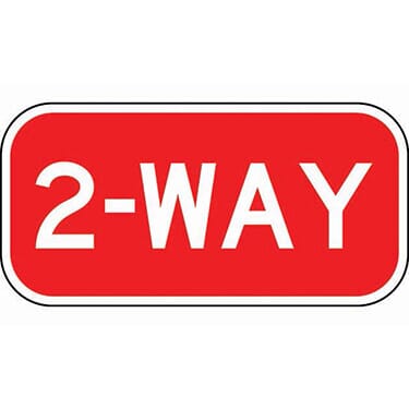 2-Way Stop Sign/ 12"x6" Reflective Aluminum