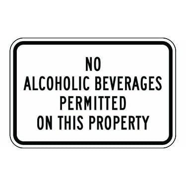 No Alcoholic Beverages Permitted On This Property Sign