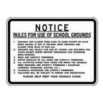 Notice Rules For Use Of School Grounds