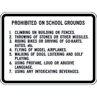 Prohibited On School Grounds