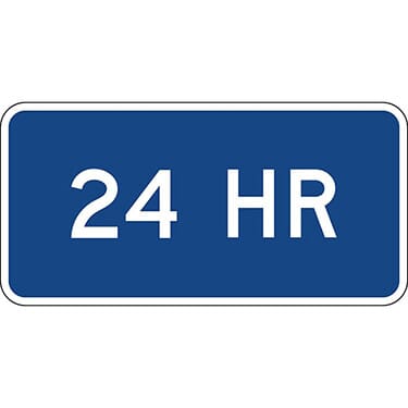24-Hour Information Sign