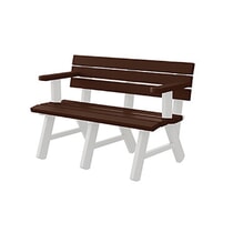 A-Frame Recycled Plastic Benches with Armrests
