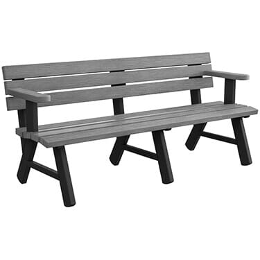 A-Frame Bench with Armrests – Wood Grain Naturals