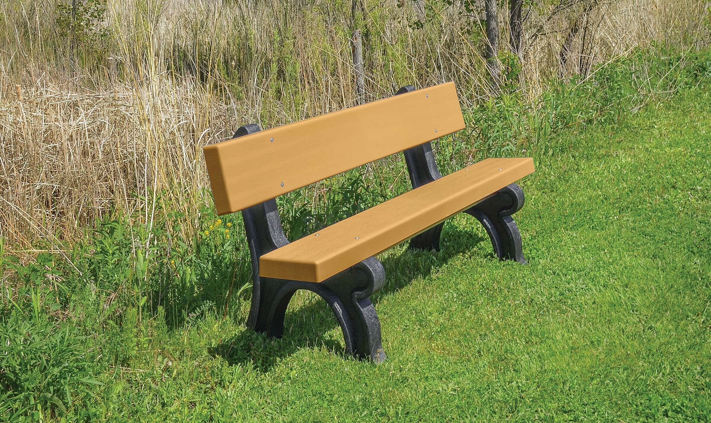 Outdoor two best sale seater bench