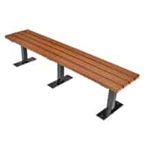 Silhouette Backless Bench - Wood Grain Naturals