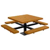 BarcoBoard™Square Pedestal Picnic Tables
