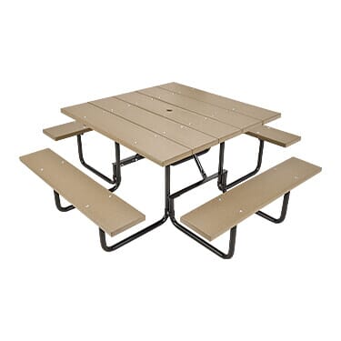 Sienna Recycled Plastic Square Picnic Table
