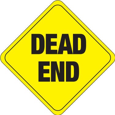 Dead End Warning Sign