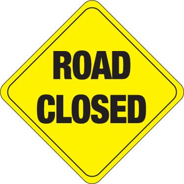 Road Closed Sign