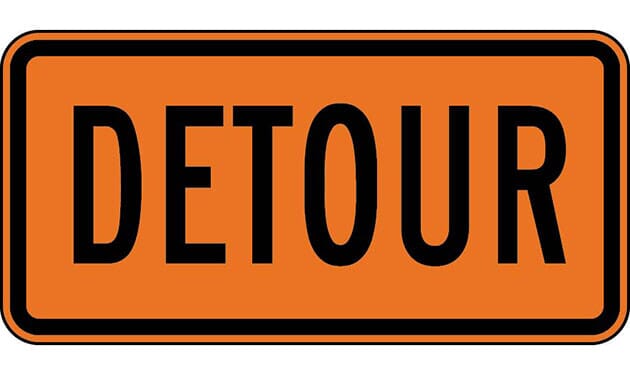 Detour Construction Sign - - TreeTop Products
