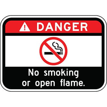 No Smoking - Open Flame Sign