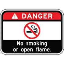 No Smoking - Open Flame Sign