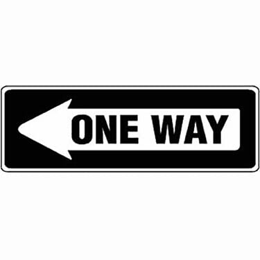 One Way - Left Arrow Sign/ Reflective Aluminum