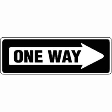 One Way - Right Arrow Sign / Reflective Aluminum