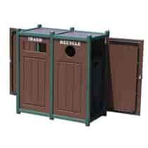 Double Side-Load Recycling Container with Side Access Doors