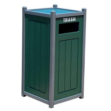 Two-Tone Panel Design Recycling Containers - Single Unit