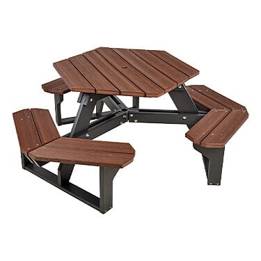 Hex Table - Wood Grain Naturals