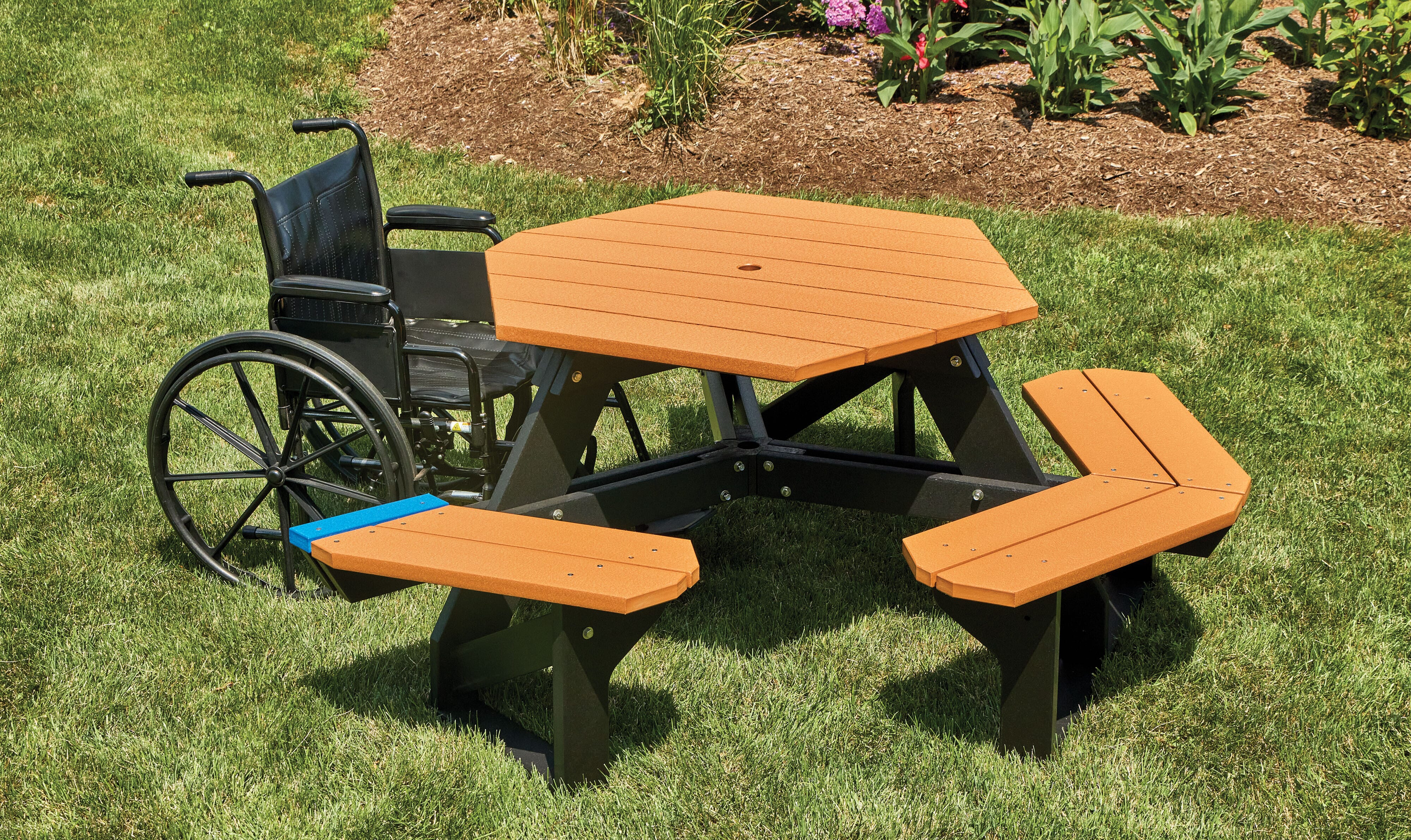 Wheelchair Accessible - 1 Chair Hex Table PT-55 - - Barco Products