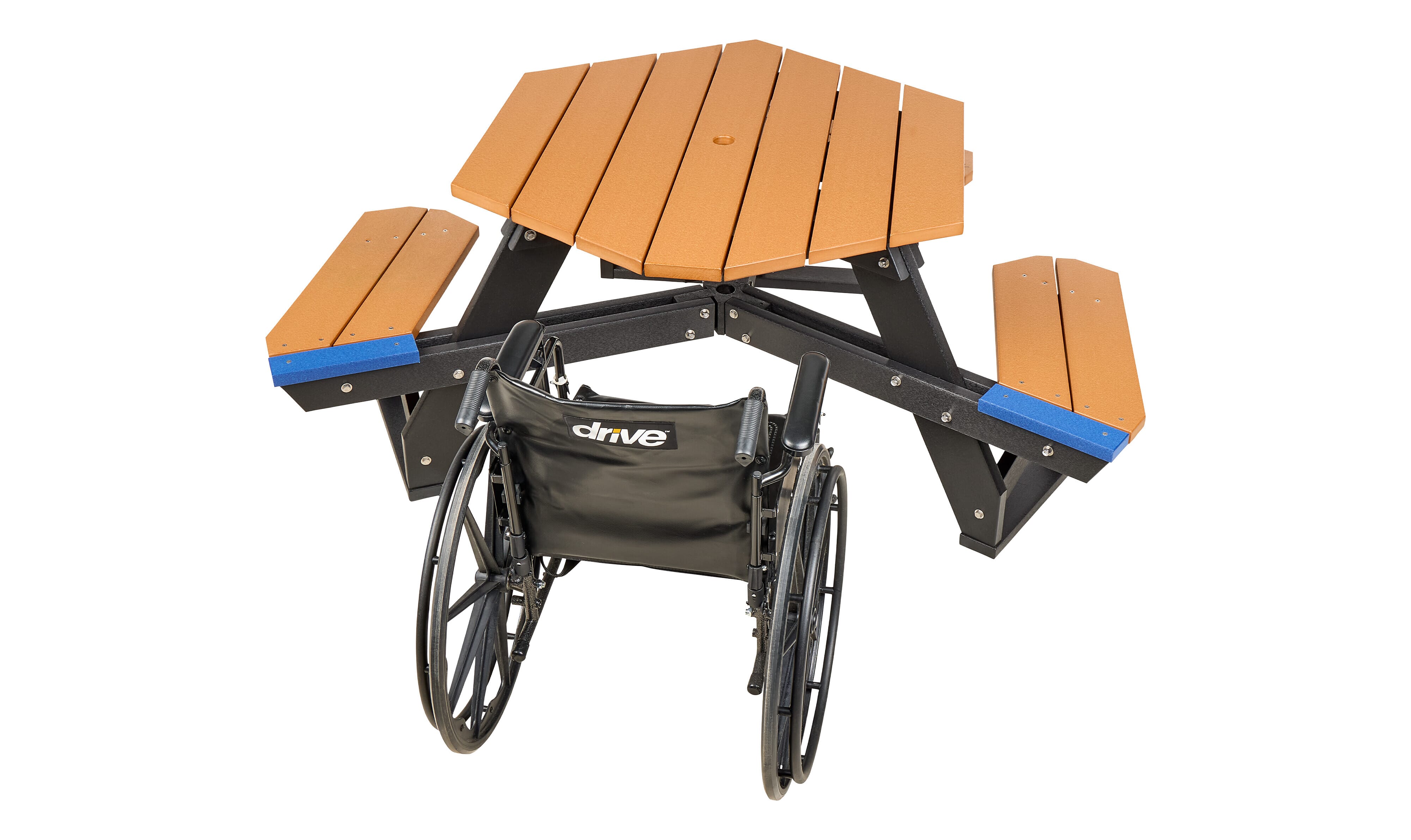 Wheelchair Accessible - 1 Chair Hex Table PT-55 - - Barco Products