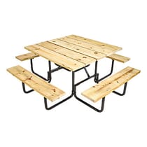 Outpost Wood Picnic Table, Square
