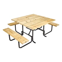 Outpost Wood Wheelchair Accessible Picnic Table, Square