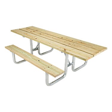 Outpost Double ADA Wood Picnic Table, Rectangular