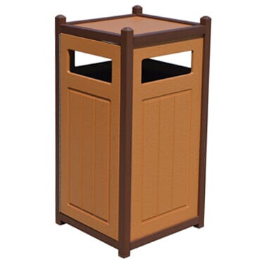 Two-Tone Panel Design Waste Receptacles with Side Access Door