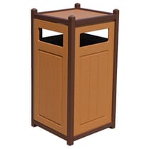Two-Tone Panel Design Waste Receptacles with Side Access Door