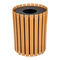 Recycled Plastic Slat Design Round Receptacles