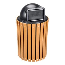 Recycled Plastic Round Receptacles with Dome Lid