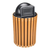 Recycled Plastic Round Receptacles with Dome Lid