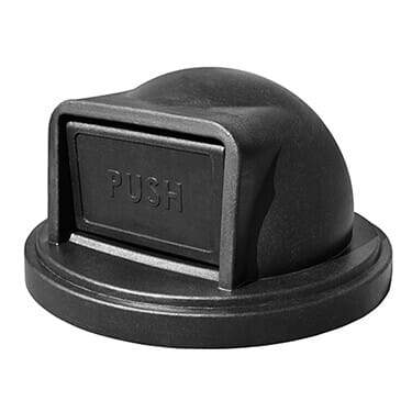 55 Gallon Black Plastic Dome Lid With Cable