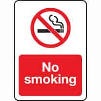 No Smoking Sign - 10'' x 14''