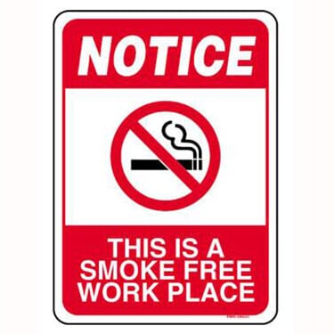 Smoke Free Workplace Sign