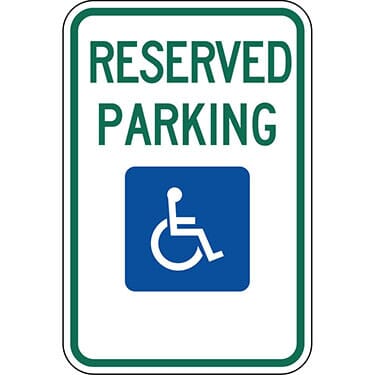 ADA Symbol, Reserved Parking Sign