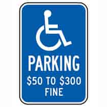 Symbol of Access Parking Only Sign