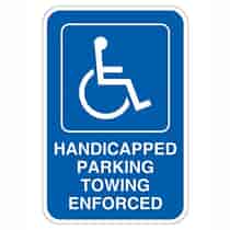 Handicapped Parking Towing Enforced