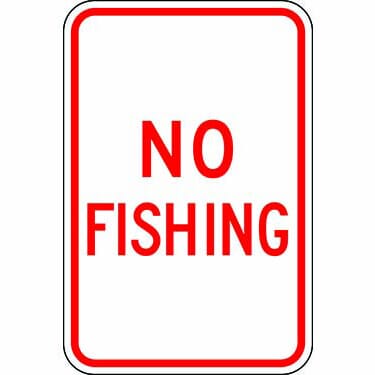 No Fishing Sign