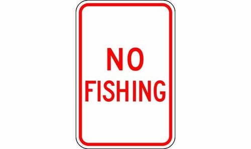 No Fishing Sign VE3425 - - Barco Products Canada