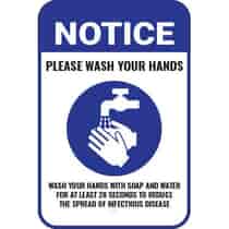 Notice Please Wash Your Hands Sign