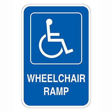 Wheelchair Ramp Sign
