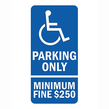 Parking Only Minimum Fine $250