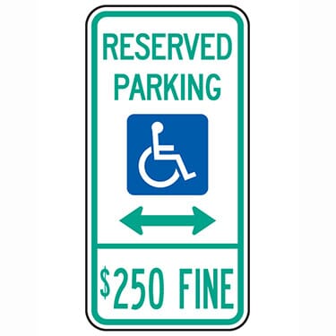 Reserved Parking $250 Fine