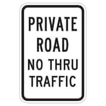 Private Road No Thru Traffic