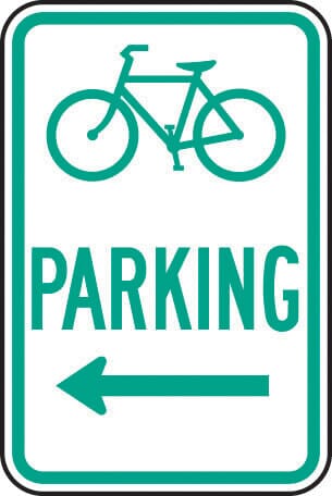 Bicycle Symbol Parking Left Arrow LE1115 - - Barco Products